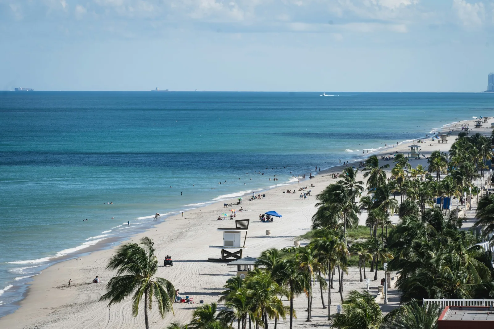 Hollywood Beach and the Broadwalk in Hollywood, Florida