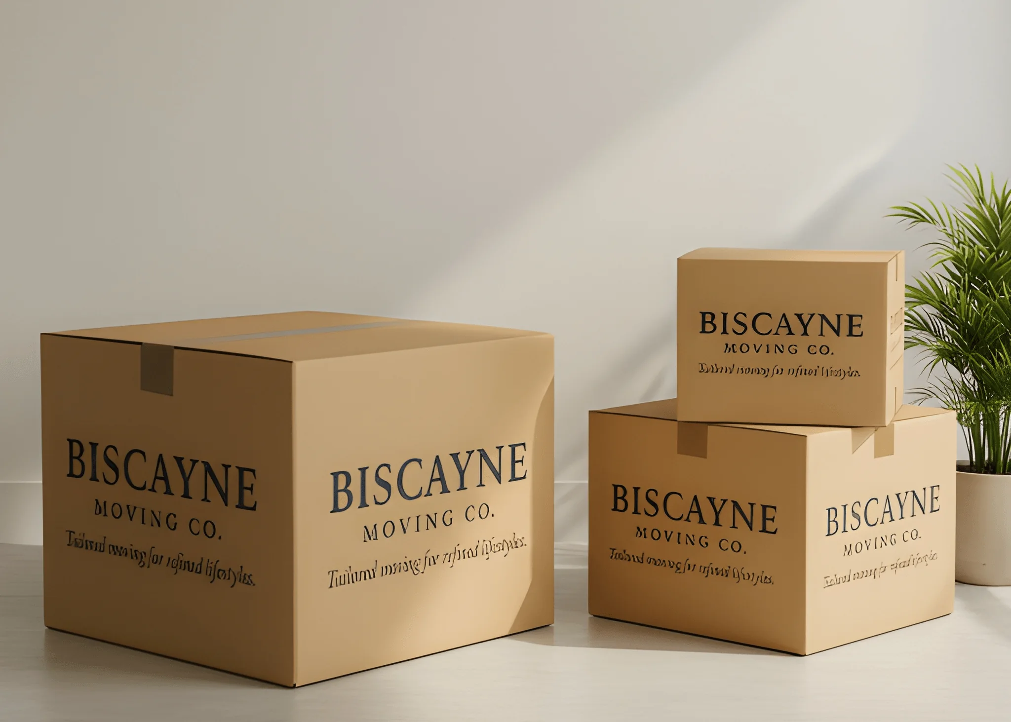 Biscayne Moving Co. boxes prepared for packing services in Sunny Isles Beach