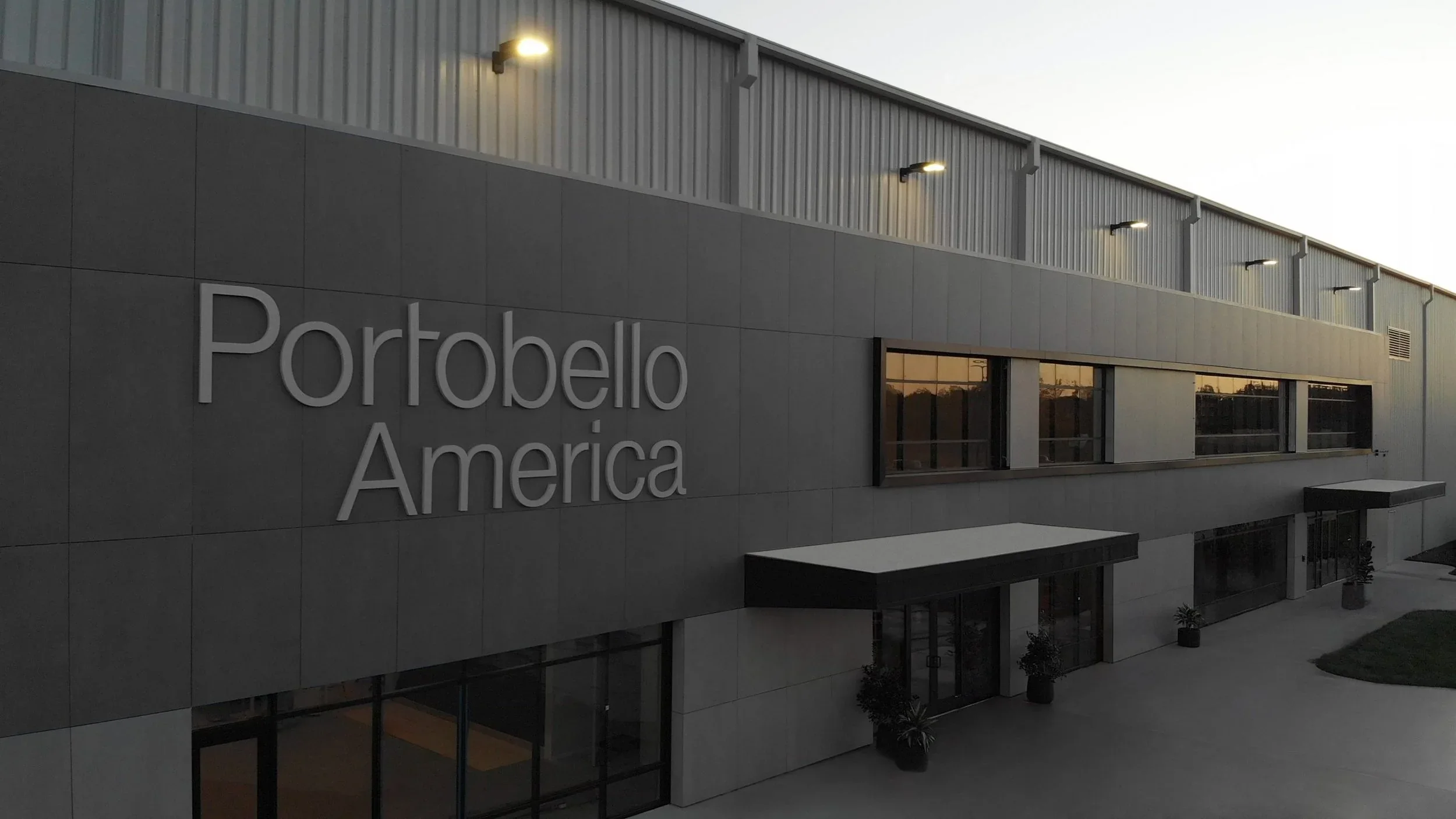 Portobello America showroom exterior during a five-day Wynwood move